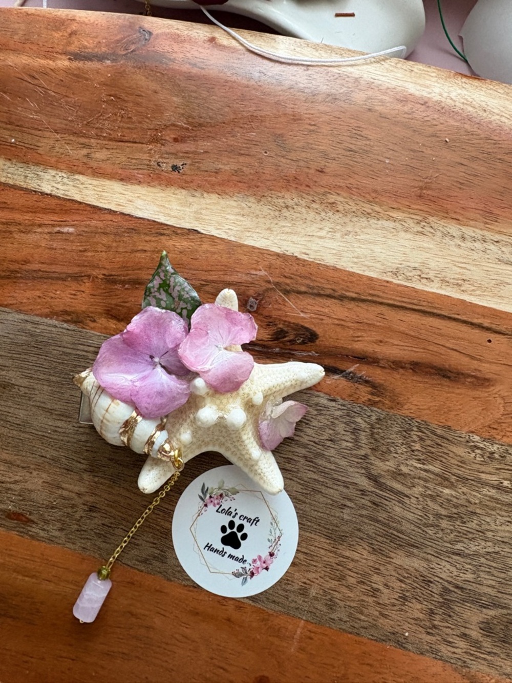 Handmade Pink Rose Quartz Pendant Necklace